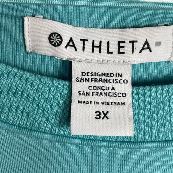 NWT Athleta Santorini Cinch Dress Rose‎ Plus Size 3X Turquoise - Picture 5 of 8